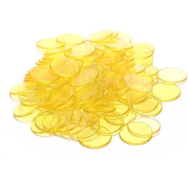 100 Fichas De PóKer De 19 Mm, Fichas De Bingo, Tarjetas De Juego De Bingo De PláStico Para Juegos Rojo-image