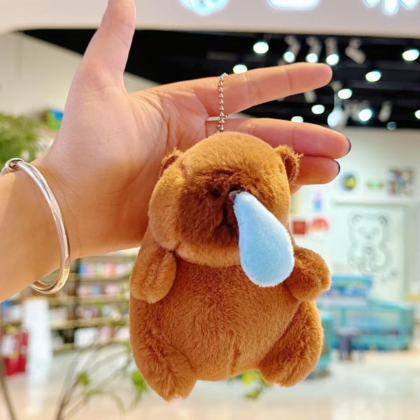 Kawaii Peluche De Capibara Animales De SimulacióN Con Moco Nasal Estirable Lindo Capibara Esponjoso Suave Peluche MuñEco Regalo Para NiñOs Brown-image