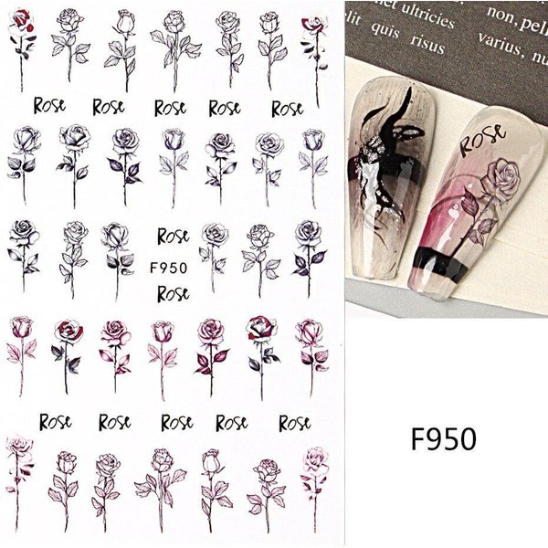 Lindo Halloween Malvado DiseñO De UñAs Pegatina Verde Dibujos Animados Calavera Fantasma Espeluznante 3D Punk Manicura CalcomaníAs Deslizantes DIY Nail Art F950 Gray-image