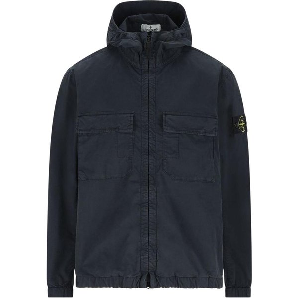 Kurtka MęSka Z Kapturem I Zamkiem Na DłUgi RęKaw Z Logo Stone Island L1S154100077S0A10-V0020 M Black-image