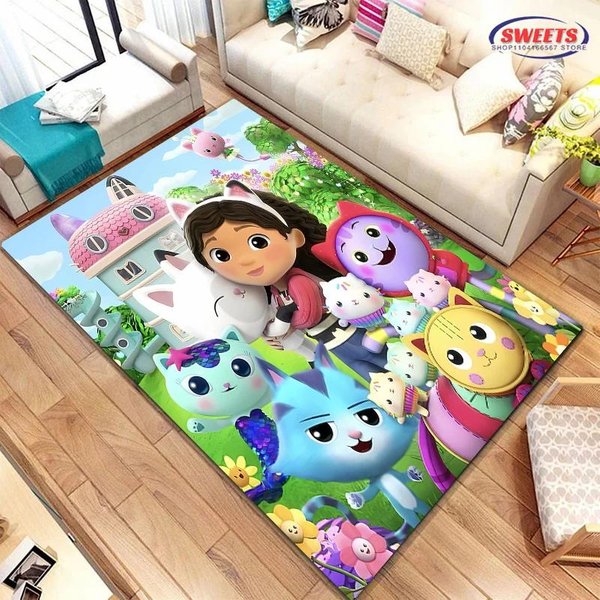 Alfombra Disney Gabbys Dollhouse, Alfombra Para Sala De Estar Dormitorio, Sofá Cocina Felpudo Decorativo, Alfombra Antideslizante Duradera Para NiñOs, Regalo 40X60Cm (16X24In)-image