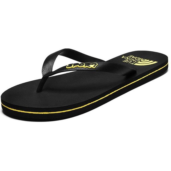 Zapatillas De Verano Para Hombre Caminar Por Casa Chanclas Hombre Marcas Originales Zapatos Para Hombre Zapatilla Genuina Para Hombre Hombre Lujo 42 Black-image