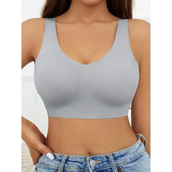 Biustonosz Damski Push-Up Bezszwowy, Bez Fiszbin, Wygodny, PodtrzymująCy Plecy, W DużYch Rozmiarach 2XL-image