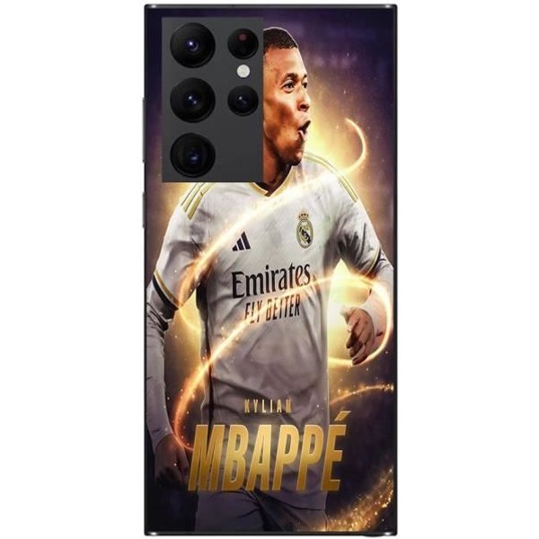 Coque Maniacase Pour Samsung Galaxy S22 Ultra Kylian Mbappe Real Madrid Wallpaper-image