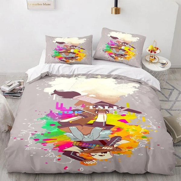 Undertale Frisk Sans PośCiel PodwóJna KróLowa Poszewka Na KołDrę Poszewka Na Poduszkę Dla ChłOpcóW DziewcząT Dzieci DorosłYch Tekstylia Domowe 70X133Cm 2Pcs-image