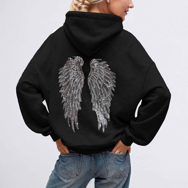 Bluza Damska Casualowa Z OkrąGłYm Dekoltem I DłUgim RęKawem W Kolorze Xxxl Czarny-image