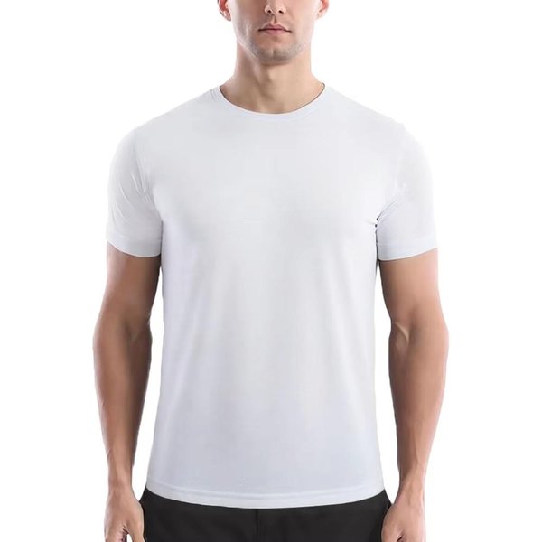 Camiseta Deportiva Ligera Y Transpirable De Verano Para Hombre, De Secado RáPido, Con Cuello Redondo, Manga Corta Y Color Liso, CóModa. Xxxl-image