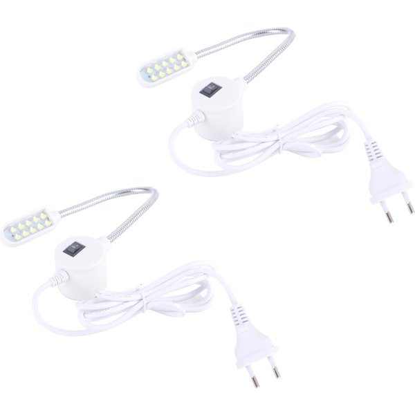 2 Szt. Lampka LED Do Maszyny Do Szycia Elastyczna Lampka Robocza Do Szycia Z Podstawą Magnetyczną-image