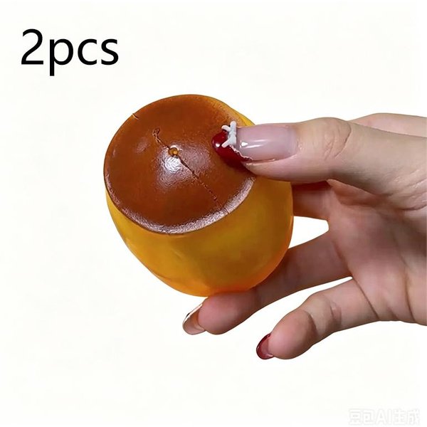 Karmelowy Pudding ChrupiąCa Formowalna PiłEczka Antystresowa Fidget Toy ChrupiąCa MięKka ŚCiskana Zabawka OkrąGłE Klocki WypełNione Asmr Antystresowa Zabawka Prezent-image