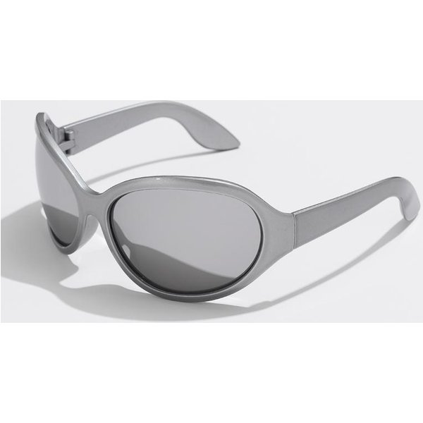 Gafas De Sol Punk Y2K Oversize Negras ProteccióN UV400 Unisex Gafas Deportivas Marca De Moda Gafas Para Mujeres Hombres Show As Picture Gray-image