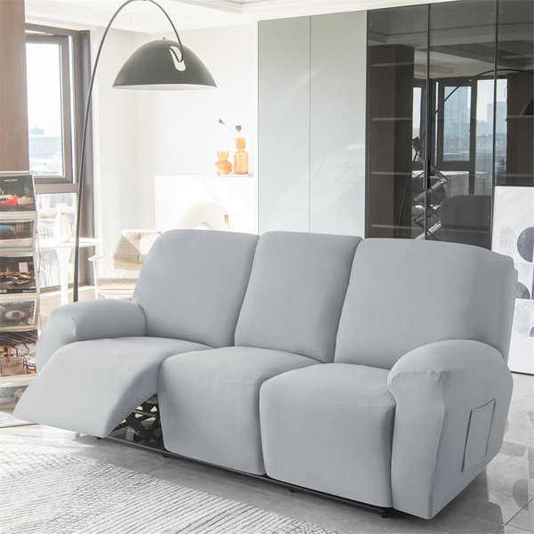 Funda EláStica Para Sofá Reclinable De Color SóLido De 1/2/3 Plazas, Fundas EláSticas De Spandex Para SillóN, Fundas Removibles Para Sofá, Hogar-image