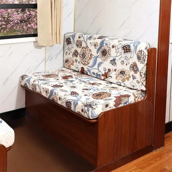 2 Szt./Zestaw Elastyczne Pokrowce Na Poduszki RV Dinette RV Spandex Pokrowiec Na Siedzisko Sofy Zmywalny Ochraniacz Mebli Na ŁAwkę Samochodową RV Camper-image