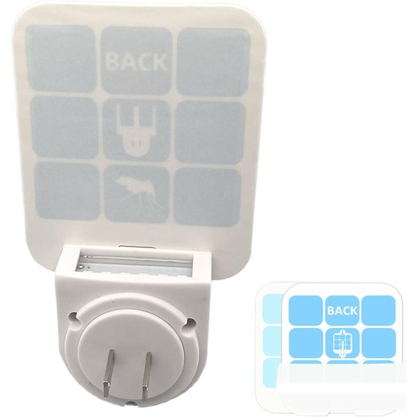 PułApki Na Muszki OwocóWki Do WnęTrz, Lepka Lampa OwadobóJcza, Wtyczka Do łApania OwadóW Na Muchy, ćMy, US Plug BiałY-image