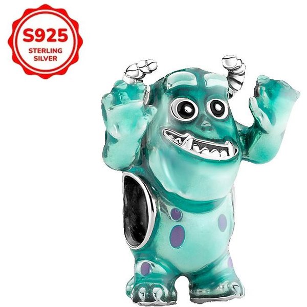 Charms Para Pulseras Pixar Monstruos S.A. Colgante De Puerta Charms Compatibles Con Pulseras AutéNticas Para Mujer Cobre Colgante Charms JoyeríA Regalos Blue-image