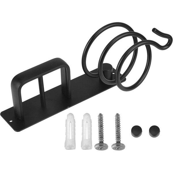 Soporte Para Secador De Pelo, Organizador De Estante Para BañO, Accesorios De Almacenamiento, Soporte Para Plancha De Pelo Montado En La Pared, Estante De Almacenamiento Plata-image