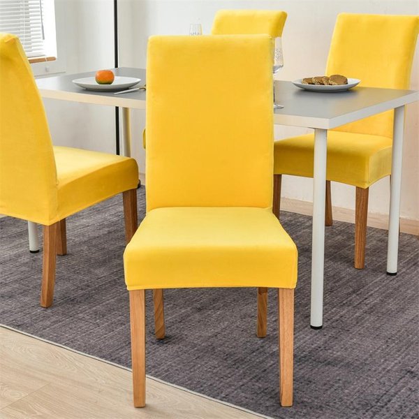 1PC Aksamitny Pokrowiec Na KrzesłO Do Jadalni Uniwersalny Elastyczny Pokrowiec Na KrzesłO Super MięKki Pokrowiec Ochronny Na KrzesłO Biurowe Housse De Chaise 1 Pc-image