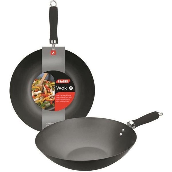Ibili - Wok Moka, 30 Cm, Acier, AntiadhéSif-image