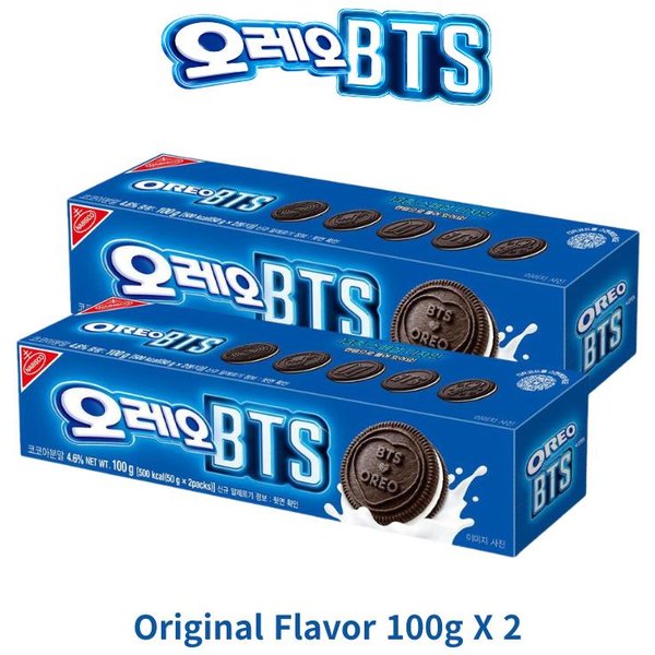 Galletas Sabor Tortita De AzúCar Moreno EdicióN Limitada Oreo X BTS 100G X 2 Unidades BTS Original 2 Pcs-image
