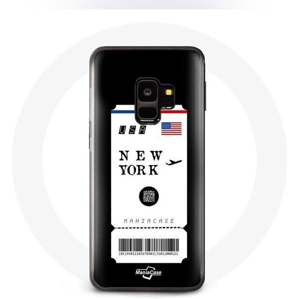 Funda - Maniacase - Samsung Galaxy S9 Plus - Billete De AvióN Nueva York - Flexible - Mixta-image