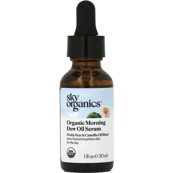 Sky Organics, Organic Morning Dew Oil Serum, Pear And Camellia Oil Blend, 1 Fl Oz (30 Ml) Black-image