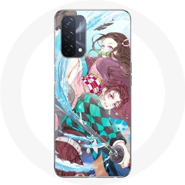 Funda - Maniacase - Oppo A93 5G - Flexible - Demon Slayer - Blanco-image
