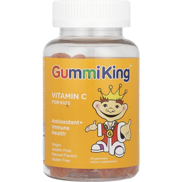 Gummiking, Vitamina C Para NiñOs, Sabor Naranja, 60 Mg, 60 Gomitas (30 Mg Por Gomita)-image