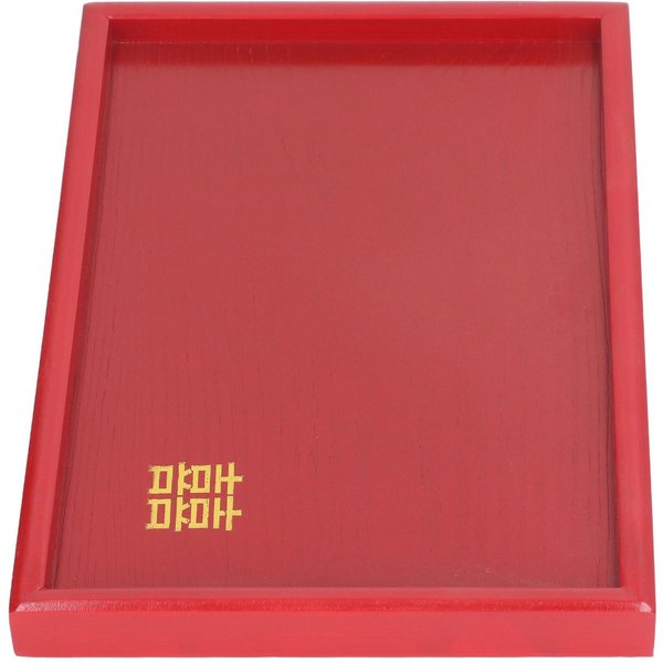 Bandeja De Madera Para Servir Plato Decorativo Para Servir Plato Para Snacks Y Frutas Para Sala De Estar Mesa De Café Encimera De Cocina Rojo L Brown-image