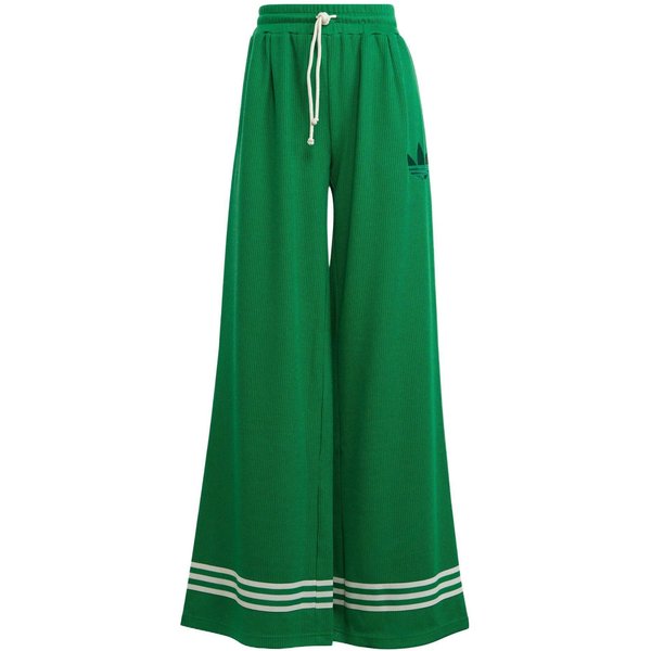 Spodnie Sportowe Z Dzianiny Adidas Originals Trefoil Z Szerokimi Nogawkami Damskie Spodnie Zielone IB2045 S Blue-image
