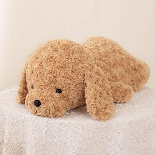 42 Cm 68 Cm Symulacja Ogromny Wysokiej JakośCi MięKki Pluszowy Piesek Pluszowa Lalka Poduszka BrąZowo-BiałY DłUgi Pluszowy Zwierzę Pluszowa Zabawka Dekoracja Domu 42Cm BiałY-image