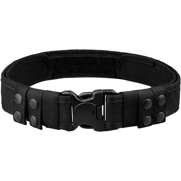 Pasek MęSki Outdoor Camouflage Pas Taktyczny Pas Oxford Pas GóRski Nylonowy Szeroki Pas Biodrowy Pas Roboczy Paski Neutralne 130Cm Black-image