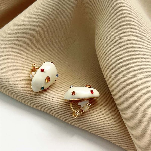 Pendientes De Gota De Agua De Circonita Colorida De Moda Para Mujer, Exquisitos Pendientes Irregulares Con Goteo De Aceite Blanco, JoyeríA Brincos, Regalo-image