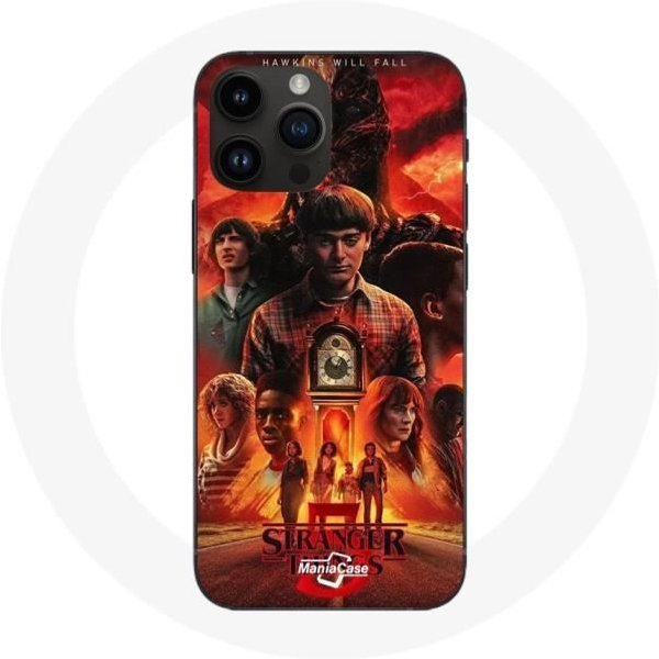 Funda - Maniacase - Iphone 14 Pro Max - Negro - RíGida - Stranger Things Temporada 5-image