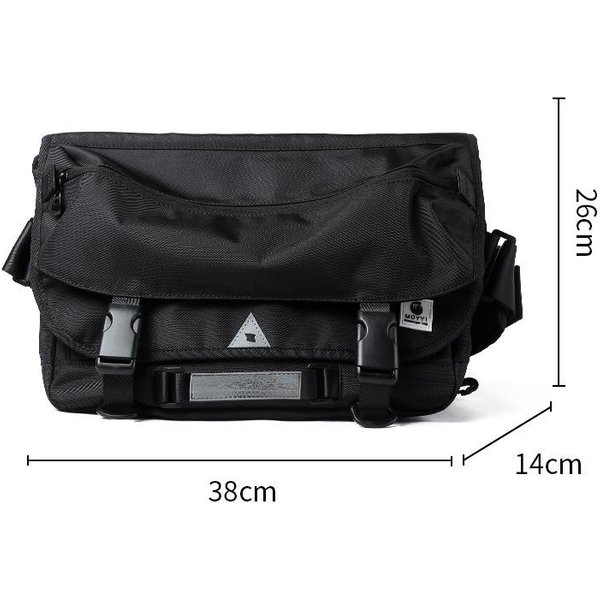 Torba Crossbody, Torba Do Pracy, Torba Motocyklowa, Torba Crossbody, MęSka Torba Listonosza Na Jedno Ramię 14 Inch Black-image