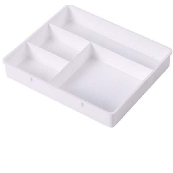 Organizador De CajóN De Escritorio, Caja De Almacenamiento De PapeleríA Para ArtíCulos Diversos, Organizador De Maquillaje Y CosméTicos, Contenedor Divisor De CajóN Para El Hogar Y La Oficina Color Rosa-image