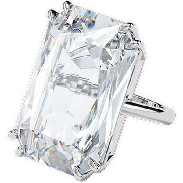 Anillo Swarovski Mesmera Cocktail Grande De Cristal Personalidad Chapado En Rodio Anillos Para Mujer 5600858 Box (Random Color),52 White-image