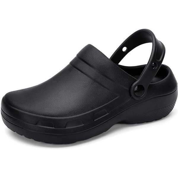Letnie SandałY MęSkie Codzienne Kapcie Wodoodporne Olejoodporne Buty PielęGniarskie Szefa Kuchni OddychająCe Lekkie SandałY Ogrodowe Buty PlażOwe Do Wody 40-41 Czarny-image