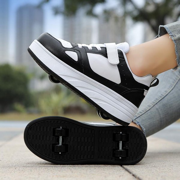 Zapatillas De Correr Para Estudiantes, Patines De Cuatro Ruedas Para NiñOs, Zapatos Desmontables Para Hombres Y Mujeres, Patines Con Ruedas 32-image