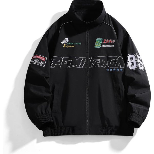 Nueva Chaqueta De Cuero PU Americano OtoñO E Invierno Chaqueta De Exterior Moda Tendencia Lapel Retro Chaqueta Casual XL Negro-image