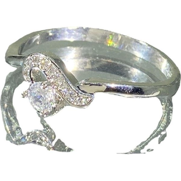 Anillo De Diamantes PequeñO Y Simple Para Mujer En Moda Europea Y Americana Adorno De Mano Amor Anillo De Boda Regalo De Boda No. 10-image