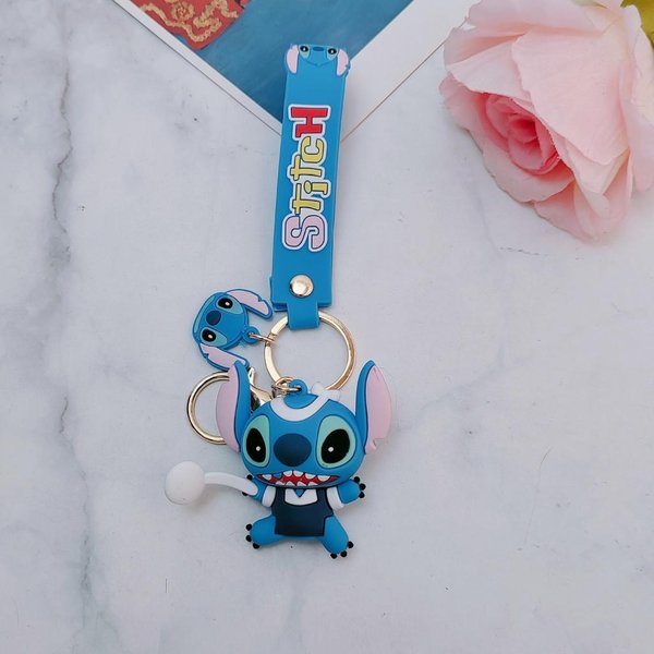 Figura Lilo Stitch Cupido Juguete Llavero Regalo De Navidad Perfecto Bluewhite Gray-image