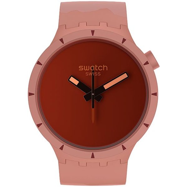Swatch Serie Tierra Movimiento De Cuarzo Planta CeráMica Moda Reloj De Pareja Relojes Unisex Rojo SB03R100 SB03R100 Brown-image