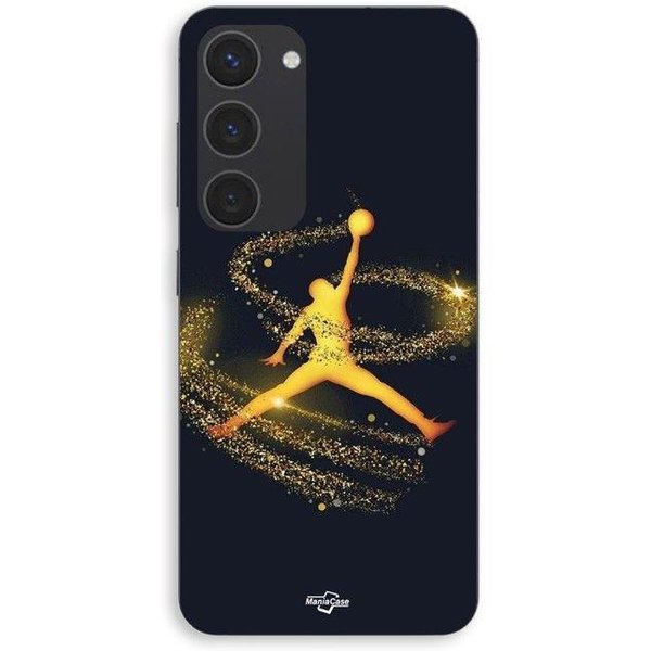 Etui Na Telefon - Maniacase - Samsung Galaxy S23 Plus - Silikonowe - ZłOty Brokatowy Pył - Logo Jordana-image