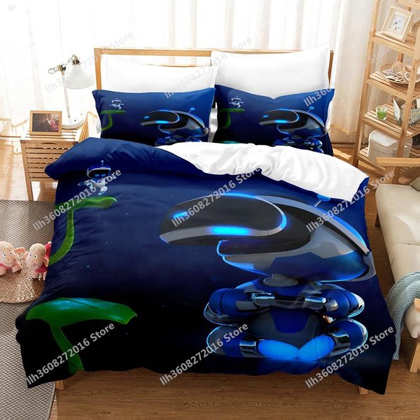 Astro BOT Juego De Cama Individual Twin Full Queen King Size Juego De Cama Adulto NiñO Dormitorio Juegos De Funda NóRdica Con Estampado 3D SáBana De Anime S AU Double(180X210Cm)-image