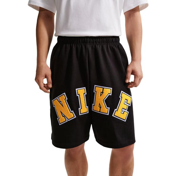 Nike Life Peso Medio Ajuste Holgado Tiro Medio EláStico Pantalones Cortos Casuales Pantalones Cortos Hombre IF2236-010 S Black-image