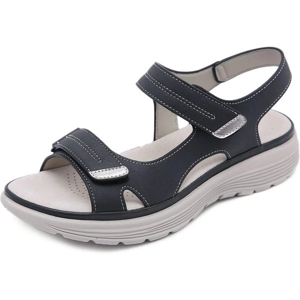 Moda Mujer Moda Deportes Sandalias De CuñA Zapatos Mujer Puntera Descubierta Plataforma Ligera Sandalias De Playa Talla Grande 42 Sandalias Mujer 39-image