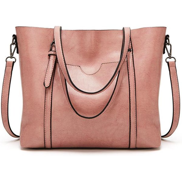 Europa Y Estados Unidos Bolso De Mujer Bolso De PU Moda Color Rosa-image