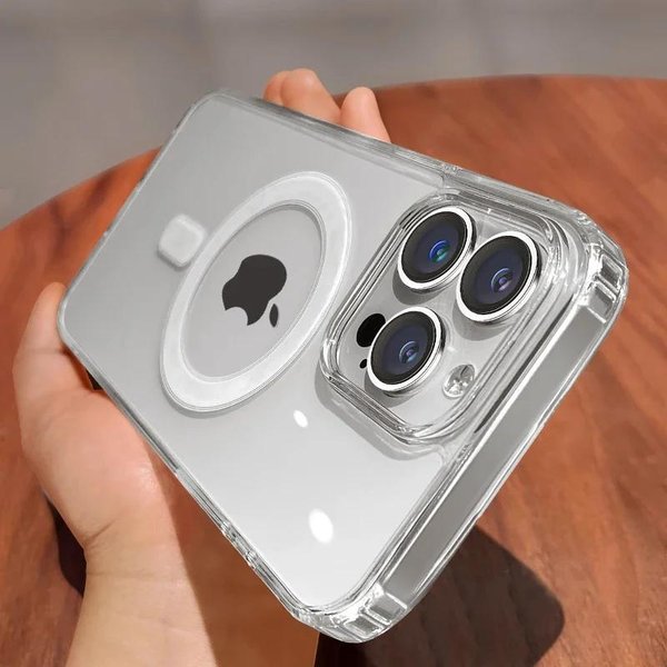 Oryginalne Magnetyczne Przezroczyste Etui Magsafe Dla Iphone 16 15 14 13 11 12 Pro Max 16 Plus WstrząSoodporne Bezprzewodowe ŁAdowanie Pokrowiec Akrylowy For Iphone 16 Promax-image