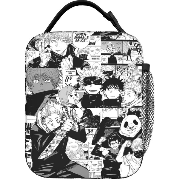 Bolsa De Almuerzo TéRmica Aislada Para Anime Reutilizable, Contenedor De Comida Anime Jujutsu Kaisen Bolsa Tote A Prueba De Fugas Para Almuerzo Bolsa De Almacenamiento De Alimentos One Size-image