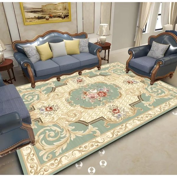 Alfombra De Felpa Roja Estilo Europeo Para DecoracióN De Sala De Estar Hogar Lujo Alfombras De ÁRea Grande Dormitorio Antideslizante Lavable Alfombrillas De Suelo Para Sofá 60*90Cm-image