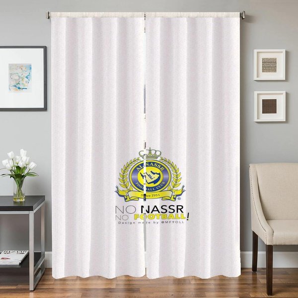 Cortinas De Cocina Para Interior De Hogar Para Sala De Estar 2 Piezas Cortinas Opacas Cortina De Puerta Al-Nassr FC ParticióN DecoracióN De Dormitorio W50Xh70Cmx2Pcs-Cl-image